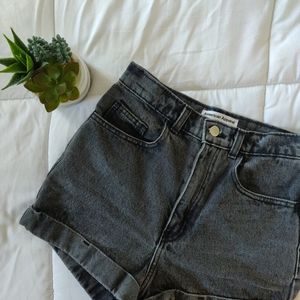 AMERICAN APPAREL HIGH WAIST DENIM SHORTS